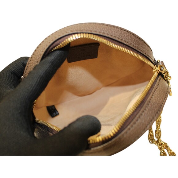 GUCCI GG Supreme Shoulder Bag crossbody brown canvas leather zipper - Picture 6 of 8